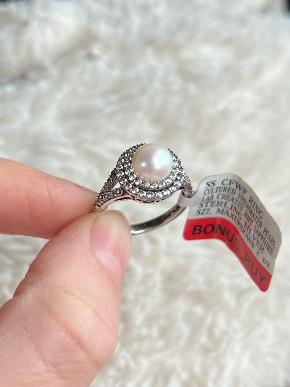 Sterling Silver Cultured Freshwater Pearl Ring